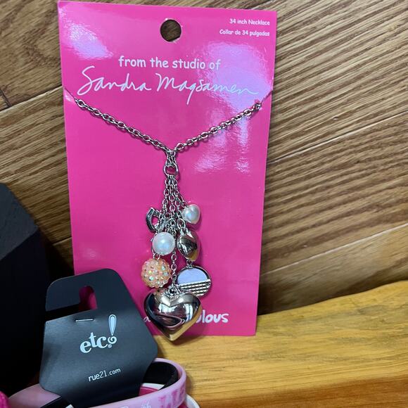 Breast Cancer Awareness Pink Ribbon Jewelry Lot 11 Pink Power Sandra Magsamen - Picture 11 of 11